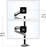 Ergotron LX Vertical Stacking Dual Monitor Arm for 2 Displays up to 40 in view 3