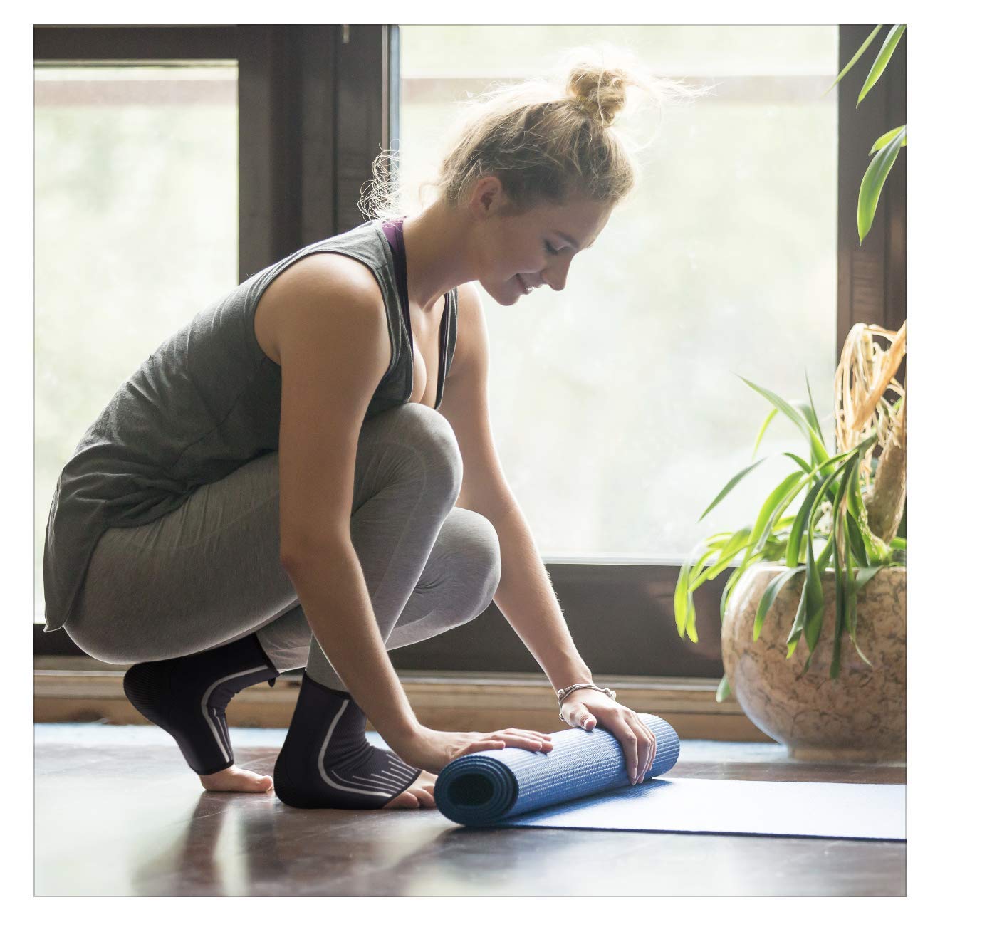 Premium Ankle Compression Socks Men & Women | Best Free Size Medical Ankle Support Pair(2 Pcs) With Compression Wrap Support For Improved Injury Prevention and Recovery - Bonus Kinesiology Tape & Carr: Industrial & Scientific