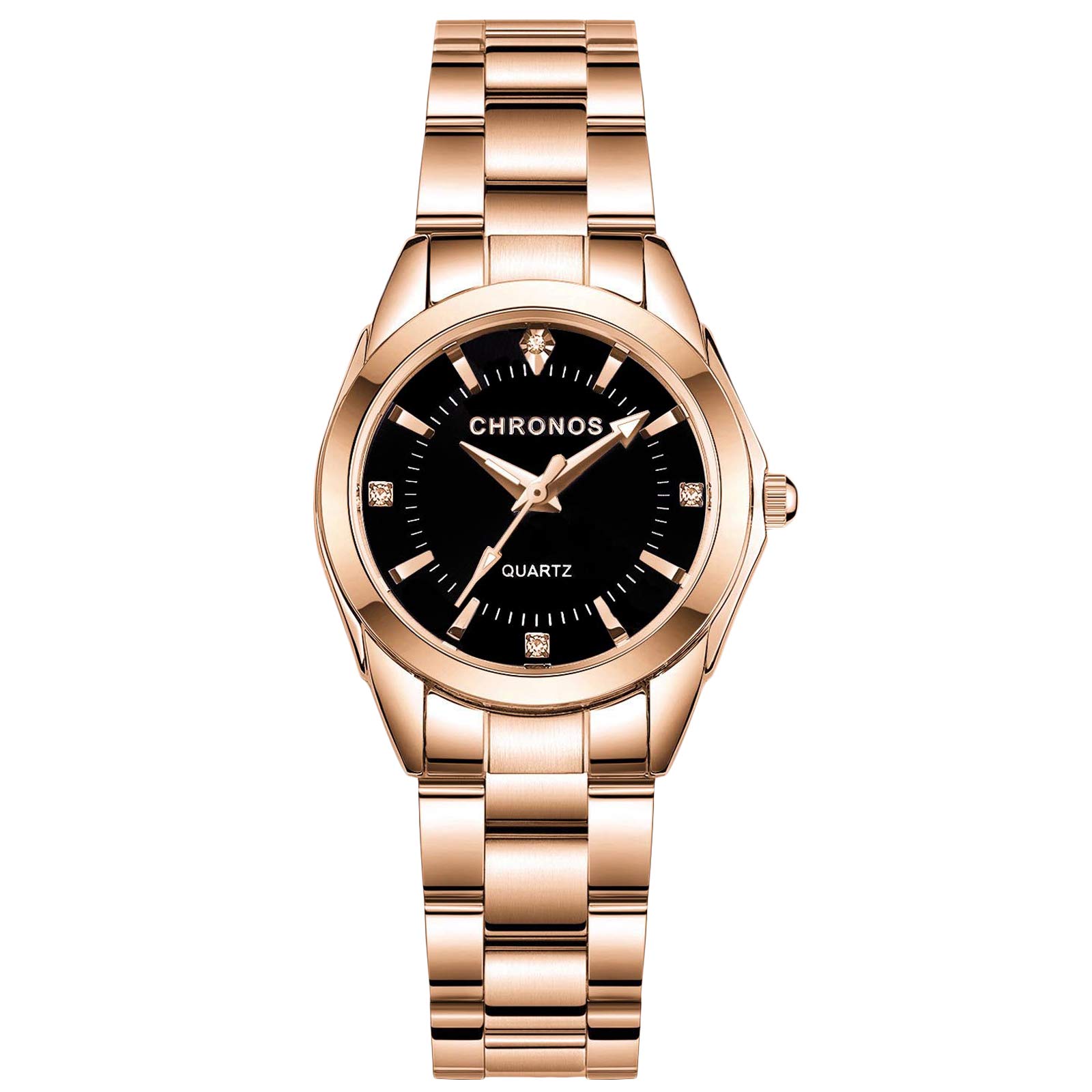 RORIOS Women Watches Analogue Quartz Watch with Stainless Steel Strap Waterproof Rhinestone Wrist Watches Elegant Dress Watches for Ladies Girls