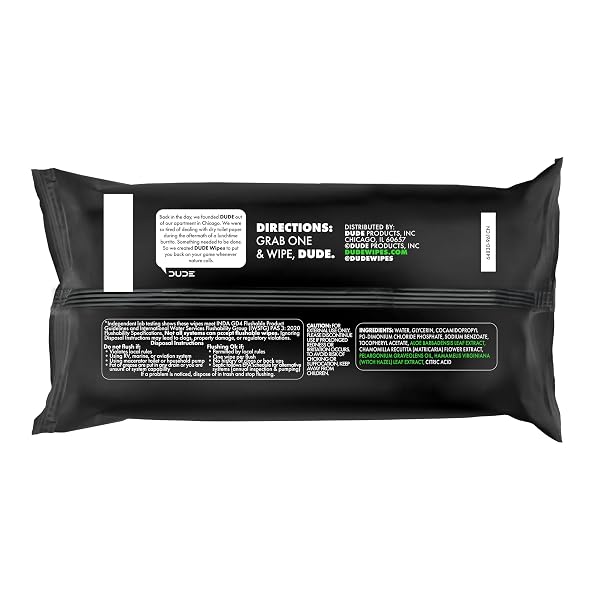 DUDE WIPES HERBAL RELIEF FLUSHABLE WIPES – EXTRA-LARGE ADULT WET WIPES – 6 PACK (288 COUNT) – INFUSED WITH SOOTHING WITCH HAZEL, GERANIUM ESSENTIAL OILS, VITAMIN E, AND ALOE – SEPTIC AND SEWER SAFE