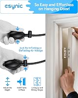 eSynic Air Wedge Pump Up Bags 2pcs with 4 Wedges Door Window Install view 4