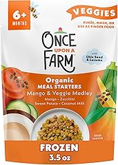 Once Upon a Farm, Frozen, Organic Baby Food Sweet Potato, Mango & Coconut Milk with Lucuma & Chia Seed Plant-Rich Meal, 3.5 O