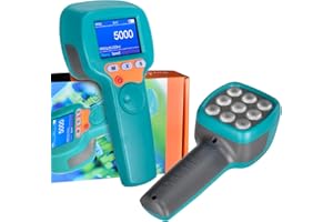WAPORICH Digital Handheld Stroboscope Measuring 60-99999 RPM Non Contact Strobe Tachometer, High Accuracy 0.001% Rechargeable LED Flash Strobe Tachometer, Color LCD Display for Printing Spinning Gear -DT100B