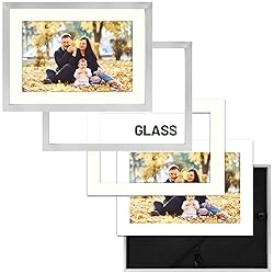 Frametory, 5x7 Aluminum Frames with Ivory Mats for