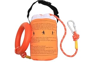 Throwable Flotation Device, Water Rescue Boat Rope Throw Bag 8mm Rope with 69ft Length Emergency Safety Equipment for Kayak R