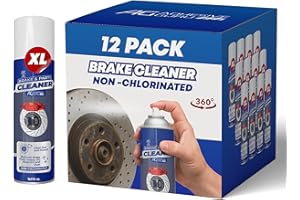 AG ADHESIVE GURU Adhesive Guru Non-Chlorinated Brake Cleaner – (12 x16.9 fl oz) – Brake Parts Cleaner & Degreaser for Disc, Pads, Calipers, Springs, Rotors, Clutch & Chain – Fast-Drying, Residue-Free