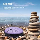 LEKATO 6 Inch Steel Tongue Drum D Key with Carry Bag Lavender view 9