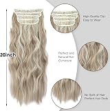 AliLeader 4 Pcs Clip In Curly Hair Extensions 20 in Dark Blonde Mixed Bleach view 3
