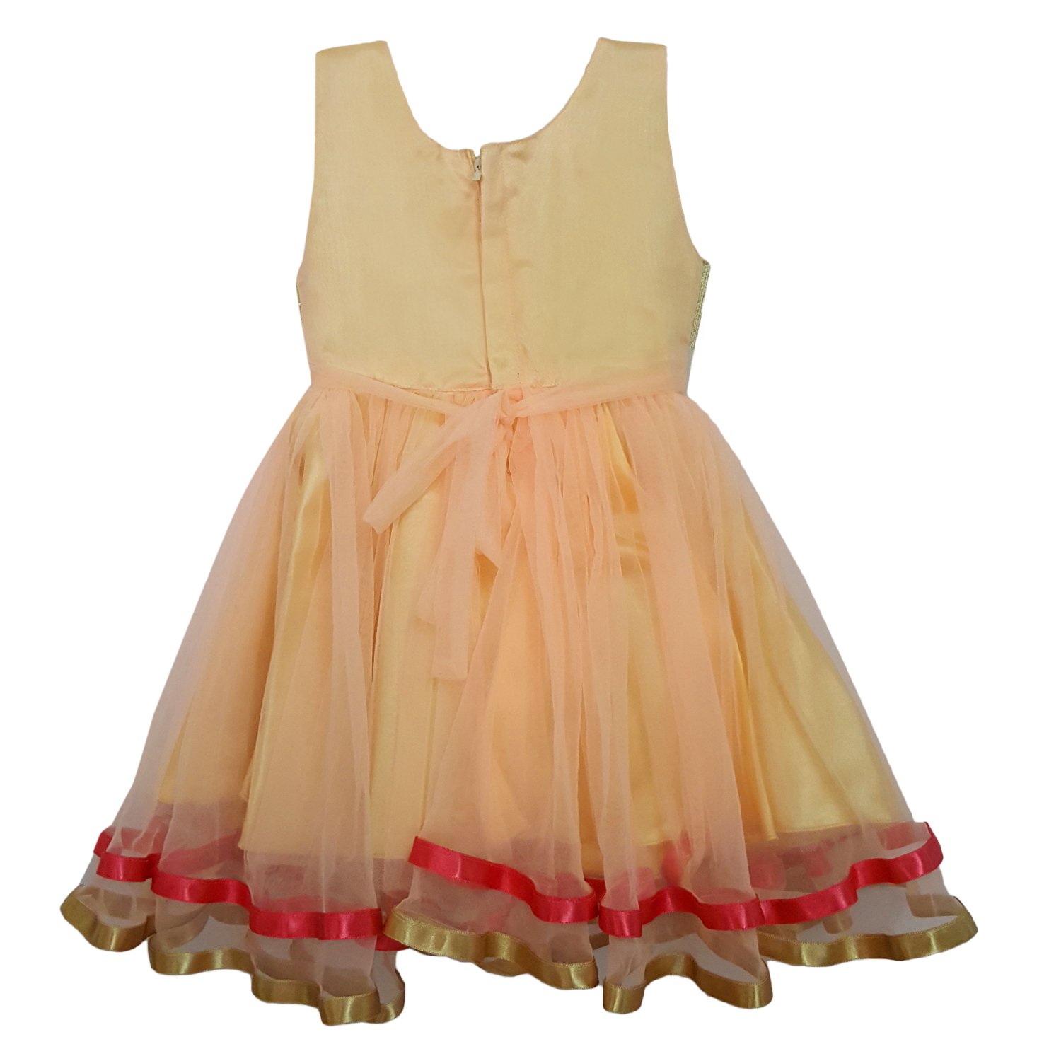 orange colour party frocks