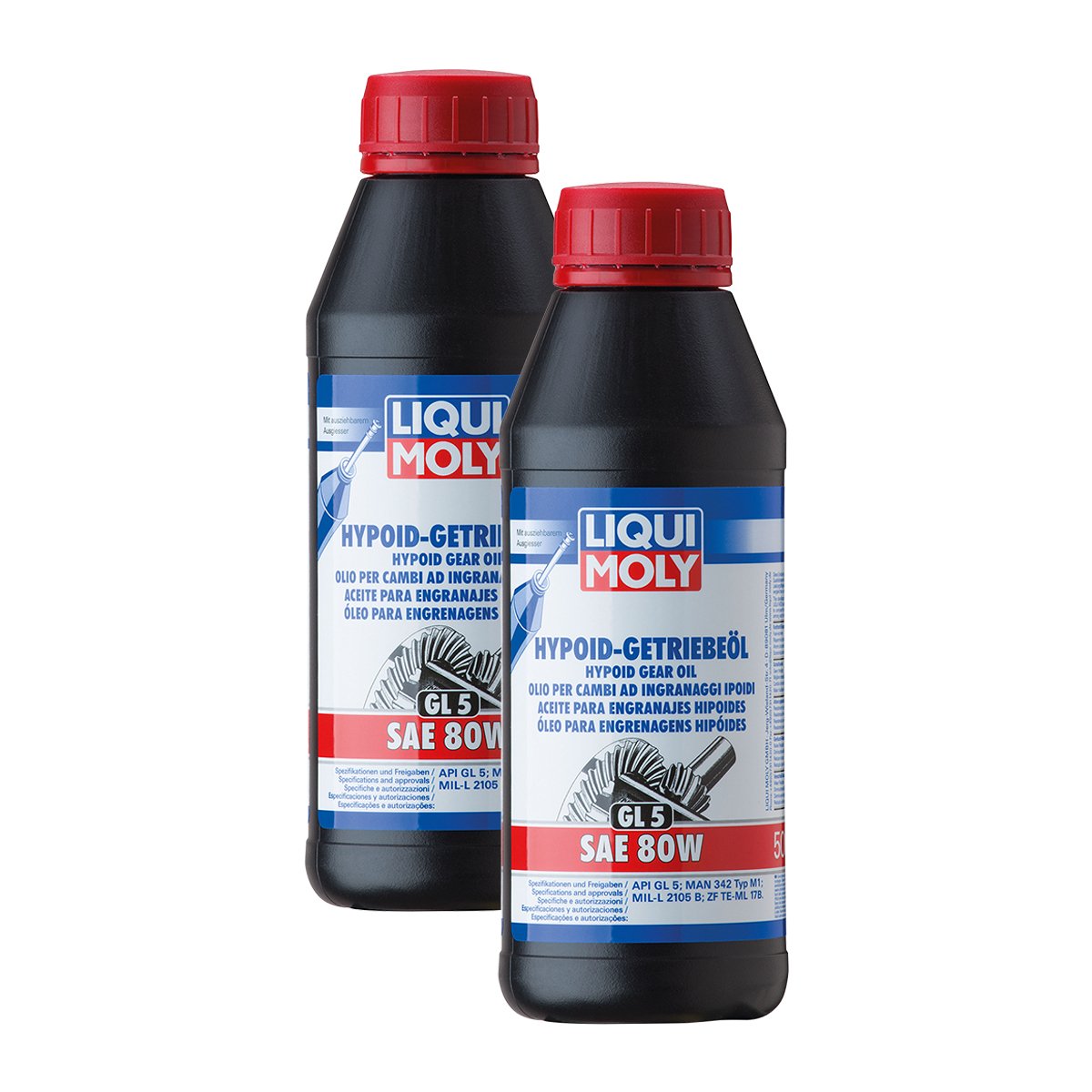 2x LIQUI MOLY 1402 HypoidGetriebeöl (GL5) SAE 80W 500ml Amazon.de Auto