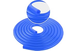 CXCCOI 10FT 1/4" ID Vacuum Hose Automotive,Silicone Vacuum Lines Automotive Temperature Resistance -76℉-392℉,Multi-Purpose Upper Radiator Hose for Radiator Brake Booster Lines (Blue)