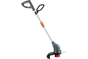 Scotts Outdoor Power Tools Corded Electric String Trimmer with Telescopic Pole and Retention Hook for Patio, Lawn, and Garden Use, Silver