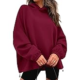 KIRUNDO Hoodies For Women 2025 Fall Fashion Hooded Oversized Sweatshirt Long Sleeve Fleece Pullover Trendy Winter Clothes