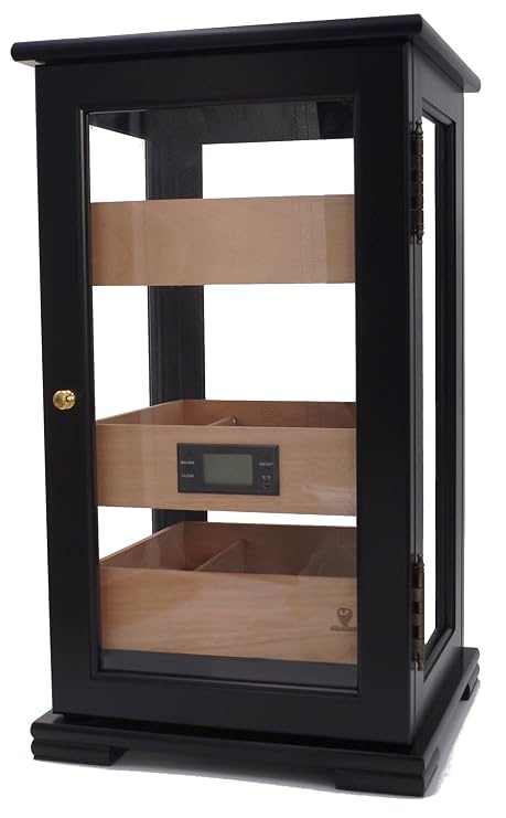Humidor Cigares En Bois De Cèdre Pour 110 Cigares – Avec Hygromètre, Humidificateur – Circulation Air 360° – Pour Amateurs Et Collectionneurs