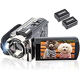 kicteck Video Camera Camcorder Digital Camera Recorder Full HD 1080P 15FPS 24MP 3.0 Inch 270 Degree Rotation LCD 16X Zoom Cam