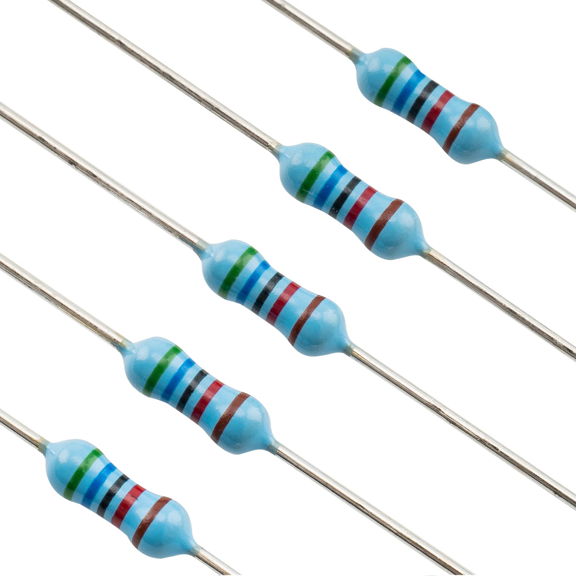 Musiclily Pro Metal Film Precision Resistor 56Kohm 1% 250mW for Electric Guitar Bass Wiring Mods (Set of 50)