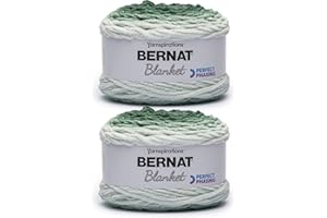 Bernat Blanket Perfect Phasing - 2 Pack of 220 Yards/10.5 oz Forest 100% Polyester Yarn