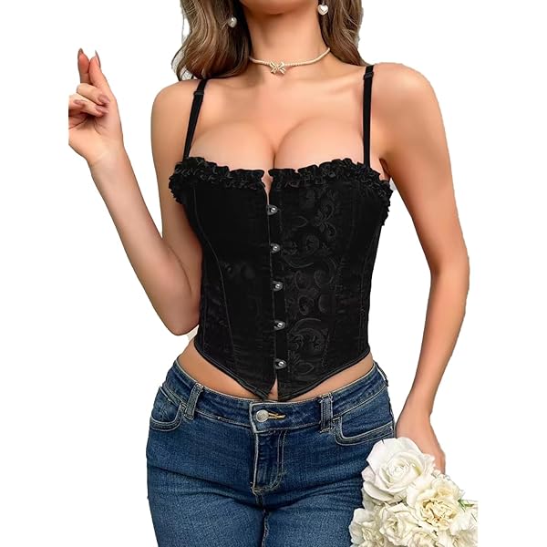 Amazon.com: SHENHE Women's Lace Up Corset Top Sexy Tie
