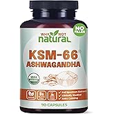 Why Not Natural Organic Ashwagandha KSM 66 Supplements Capsules - KSM66