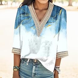 Cheifay Wowomens T Shirts 3/4 Sleeve Shirts for