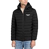 GUESS mens Gosta Hooded Quilted Packable Jacket