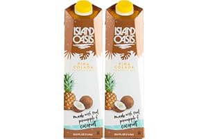 Island Oasis Pina Colada Beverage Mix, 33.8 fl oz (1 Liter) Pack of 2