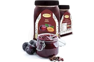 FARM TO KITCHEN ANAAJ VALLEY Anaaj Valley Spicy Plum Chutney - Premium Sweet Peach Chutney – Aloo Bukhara ki Chutney - All-Natural Sweet Plum Sauce, Used with Chicken, Sandwich, Salad - NON-GMO, Vegan, Gluten Free, 650 Gr