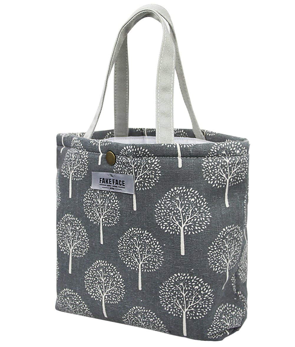 Canvas Insulated Cool Bag Lunch Box Tote Bag Picnic BBQ Food Carrier Travel School Office Lunch Carry Bag Cooler