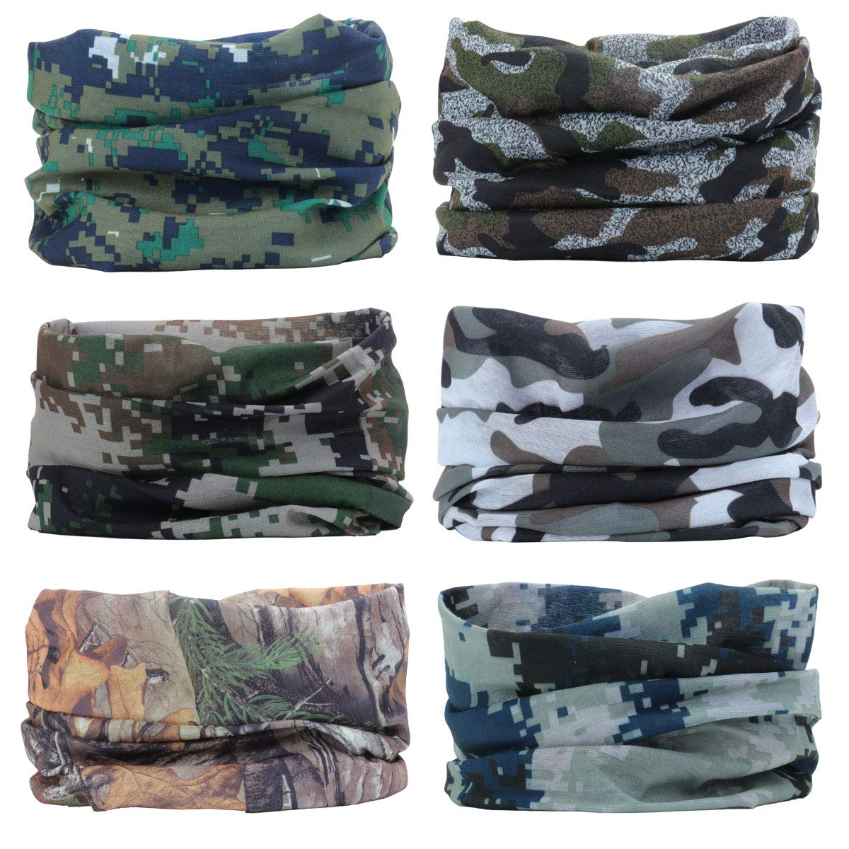 YouGa Headband Bandana - Outdoors Headwear, Scarf Bandanna, Wide Headband, Headwrap Balaclava Tube Mask Multifunctional Headwear (Multi-Solid-a)