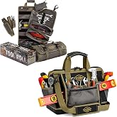 Ryker Bag PRO Tool Roll OrganizerMotorcycle Tool Bag w/4 Detachable Pouches &amp; Wrench Organizer for Mechanic &amp; 16-inch Portable Organizer with 28 pockets