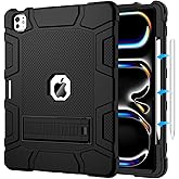 MARIWIVI Case for iPad Pro 13 Inch Case (M5 2025/ M4 2024) with Pencil Holder, Built-in Stand, Military Grade Shockproof Protective Cover for iPad Pro 13" 8th/ 7th, Black