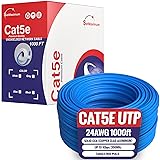 1000ft Cat5e Solid 24AWG Cable UTP Cat5 Bulk Pull