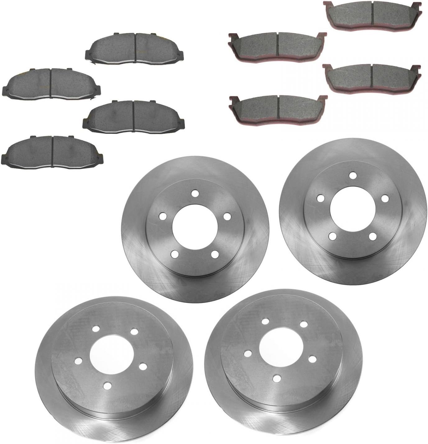 Front & Rear Premium Posi Ceramic Disc Brake Pad & Rotor