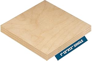 Anderson Plywood 1 inch x 12 inch x 12 inch Baltic Birch Plywood – B/BB Grade (Single) Perfect for Arts and Crafts,School Projects and DIY Projects,Drawing,Painting,Wood Engraving,Wood Burning and Laser Projects