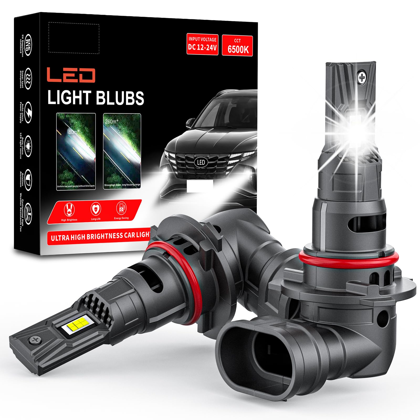 Photo 1 of ****ONLY ONE***
Behanluva Upgraded 9005/HB3 Light Bulbs (2 Packs) 32000LM Super Brightness 6500k White No Adapter Needed Plug & Play - 1:1 Mini Size 9005 LED Fog Bulb 10 Years Long Service with Cooling Turbo Fan