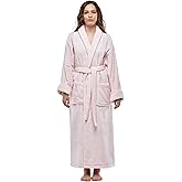 ESKYMODE Womens Terry Cotton Bathrobe, Ankle Length Long Women's Plush Towel Bath Robe