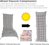 Warmiehomy Grey Garden Patio Beach Cushion 160x50x8cm Non-Slip view 6