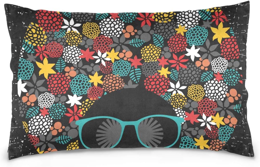 Amazon.com: LORVIES Hippie Black Head Woman with Strange Hair Pillow