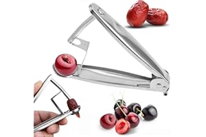 Welhammsae Cherry Pitter, Stainless Steel Multi Cherry Stoner Tool Pit Remover, Olive Pitter, Fruit Seed Corer, Suitable for 