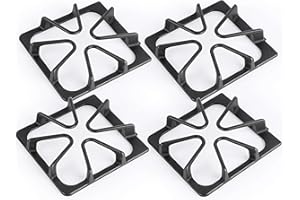Hawaminent Upgraded W10447925 Gas Stove Grate 4pcs - 8.3x9 inch Gas Stove Top Range Burner Rack Burner Grate Part Compatible for Whirlpool, Maytag, Amana, Inglis, Kirkland, Kenmore (Durable Cast Iro)