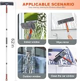 Lomida Professional Window Squeegee Kit 158cm Telescopic Bendable Head view 4