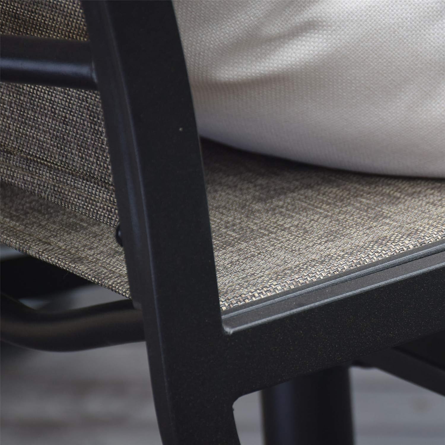 Vicllax Patio Dining Swivel Chairs, Outdoor Kitchen Garden Metal Gentle Chair: Kitchen & Dining