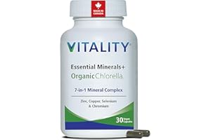 VITALITY Canadian Made 7-in-1 Trace Mineral Complex: Zinc Copper Selenium for Immune Support, Plus Manganese, Chromium & Anti