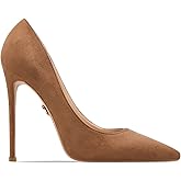 Leona - Women's Classic & Sexy Pointed Toe Slip on Pumps with 5" Stiletto High Heels. Handmade to Perfection.