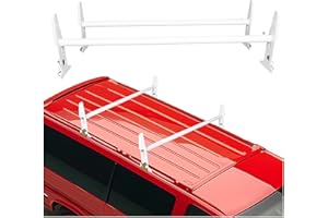 ECOTRIC Adjustable Van Roof Ladder Rack 500LBS 2 Bars for Chevy Dodge Ford GMC Express 77''