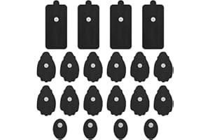 TENS Unit Electrode Pads NURSAL 20 Pack 3.5mm Snap EMS Replacement Pads for Electrotherapy Reuse More Than 30 Times, Compatible with MEDVICE,Belifu TENS Machine