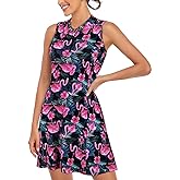 Cucuchy Style Womens Polo Tennis Golf Dresses with Shorts Sleeveless Zip Up Athletic Dress