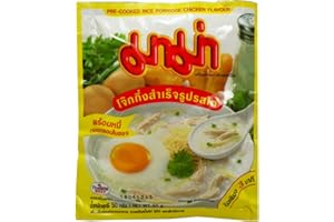 Mama Pre-cooked Rice Porridge (Jook , Congee) Chicken Flavour Net Wt 50 G (1.76 Oz) X 4 Bags