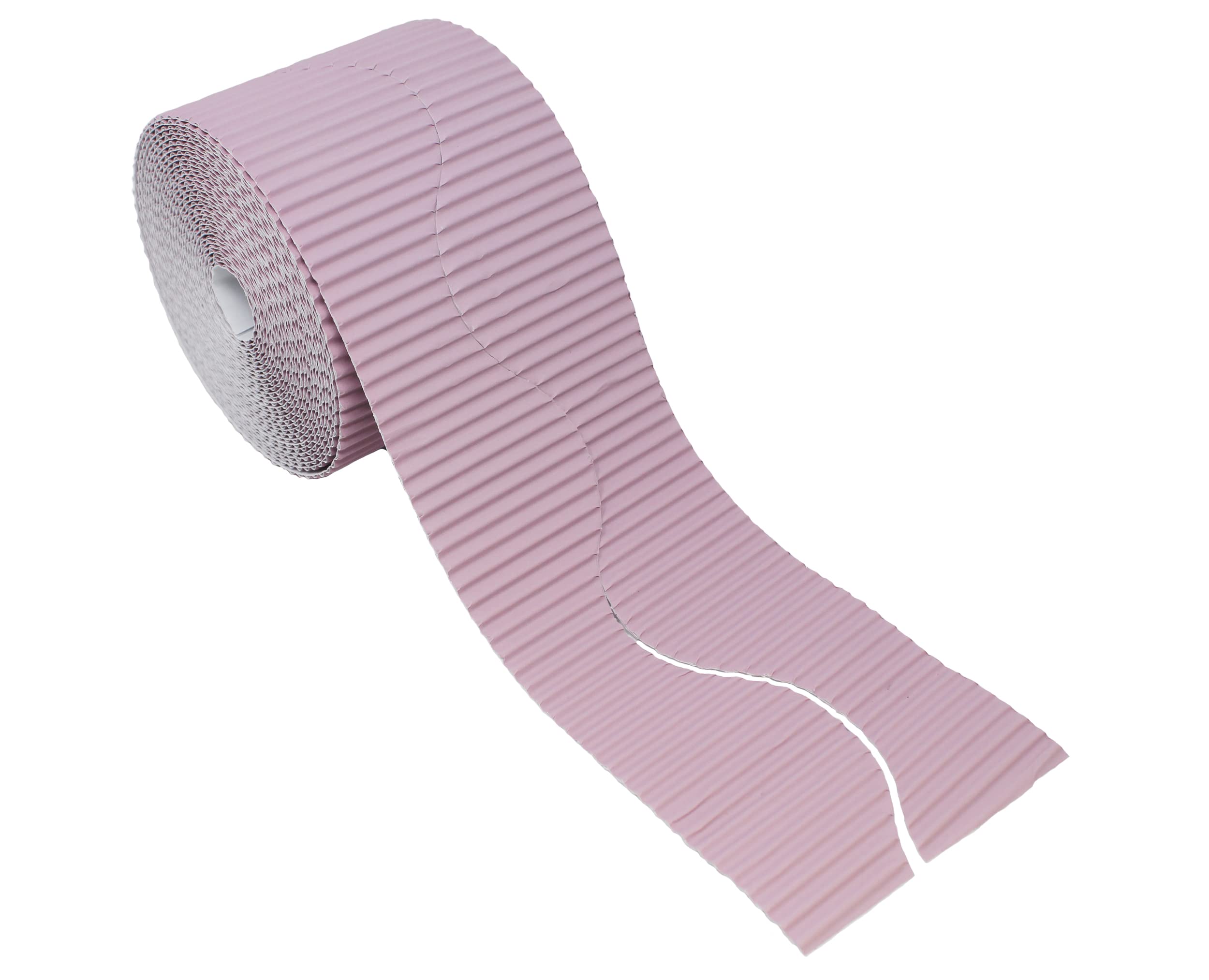 Bright Ideas Corrugated Border Roll for School Displays, Light Lilac, 57mm x 7.5m (15m When Split), BI8205