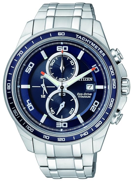 Citizen Herren-Armbanduhr XL Super Titanium Chronograph Quarz Titan CA0345-51L